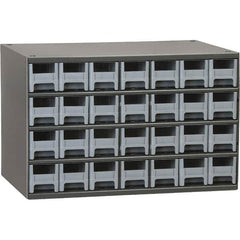 Akro-Mils - 28 Drawer, Small Parts Modular Steel Frame Storage Cabinet - 11" Deep x 17" Wide x 11" High - Exact Tooling
