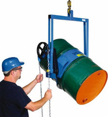 Made in USA - 1,500 Lb Load Capacity, 55 Gal Drum Carrier - 10" Wide x 39" High - Exact Tooling