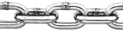 Pewag - 1/8" Welded Stainless Steel Chain - 410 Lb Capacity, Grade 30, Cut to Length, Stainless Steel, Bright Finish - Exact Tooling