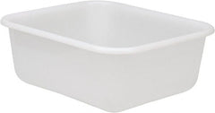 Rubbermaid - 2.8 Gal, White Polyethylene Tote Container - Nesting, 14.4" Long x 12.4" Wide x 5.4" High - Exact Tooling