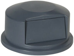 Rubbermaid - Round Lid for Use with 44 Gal Round Trash Cans - Gray, Polyethylene, For 2643 Brute Trash Cans - Exact Tooling