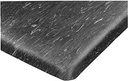 Wearwell - 3' Long x 2' Wide, Dry Environment, Anti-Fatigue Matting - Black, Vinyl with Nitrile Blend Base, Beveled on 4 Sides - Exact Tooling