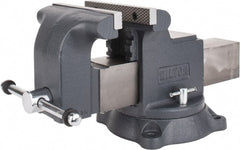 Wilton - 8" Jaw Width x 8" Jaw Opening Capacity, 4" Throat Depth, Bench & Pipe Combination Vise - 3/4 to 3" Pipe Capacity, Swivel Base, Bolt Down Attachment, Ductile Iron - Exact Tooling