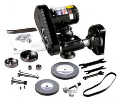 Dumore - Interchangeable, External Spindle, Tool Post Grinder - 6 Inch Wheel Diameter Compatibility, 9 to 20 Inch Lathe Swing Compatibility, 1/2 hp - Exact Tooling