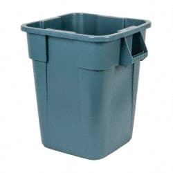 Rubbermaid - 40 Gal Gray Square Trash Can - Polyethylene, 28-3/4" High x 23-1/2" Long x 23-1/2" Wide - Exact Tooling