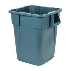 Rubbermaid - 40 Gal Gray Square Trash Can - Polyethylene, 28-3/4" High x 23-1/2" Long x 23-1/2" Wide - Exact Tooling