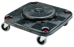 Rubbermaid - Square Polyethylene Trash Can Dolly - Compatible with 40 Gal Containers, 6-1/4" High x 17-1/4" Wide x 17-1/4" Long, Compatible with Brute 3526, 3536 - Exact Tooling