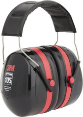 3M - Over the Head Black & Red Earmuffs - 30 NRR Rating - Exact Tooling