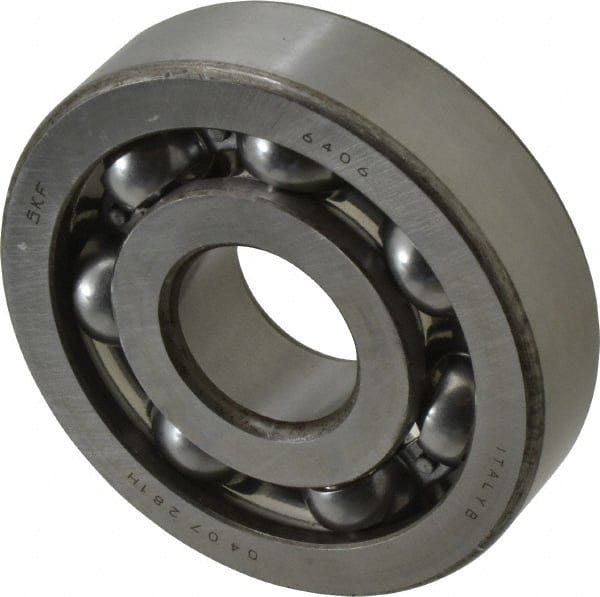 SKF - 30mm Bore Diam, 90mm OD, Open Deep Groove Radial Ball Bearing - 23mm Wide, 1 Row, Round Bore, 5,310 Lb Static Capacity, 9,800 Lb Dynamic Capacity - Exact Tooling