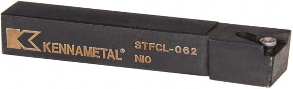 Kennametal - STFC, Left Hand Cut, 0° Lead Angle, 3/8" Shank Height x 3/8" Shank Width, Neutral Rake Indexable Turning Toolholder - 2-1/2" OAL, TC..21.5. Insert Compatibility, Series Screw-On - Exact Tooling