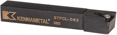 Kennametal - STFC, Left Hand Cut, 0° Lead Angle, 3/8" Shank Height x 3/8" Shank Width, Neutral Rake Indexable Turning Toolholder - 2-1/2" OAL, TC..21.5. Insert Compatibility, Series Screw-On - Exact Tooling
