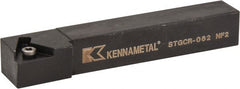 Kennametal - STGC, Right Hand Cut, 0° Lead Angle, 3/8" Shank Height x 3/8" Shank Width, Neutral Rake Indexable Turning Toolholder - 2-1/2" OAL, TC..21.5. Insert Compatibility, Series Screw-On - Exact Tooling