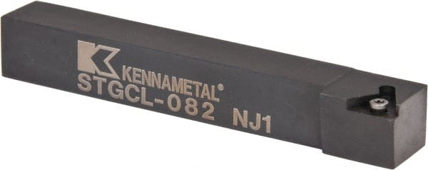 Kennametal - STGC, Left Hand Cut, 0° Lead Angle, 1/2" Shank Height x 1/2" Shank Width, Neutral Rake Indexable Turning Toolholder - 3-1/2" OAL, TC..21.5. Insert Compatibility, Series Screw-On - Exact Tooling