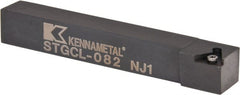 Kennametal - STGC, Left Hand Cut, 0° Lead Angle, 1/2" Shank Height x 1/2" Shank Width, Neutral Rake Indexable Turning Toolholder - 3-1/2" OAL, TC..21.5. Insert Compatibility, Series Screw-On - Exact Tooling