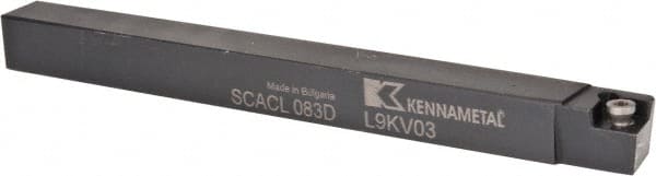 Kennametal - SCAC, Left Hand Cut, 10° Lead Angle, 1/2" Shank Height x 1/2" Shank Width, Neutral Rake Indexable Turning Toolholder - 6" OAL, CC..32.5. Insert Compatibility, Series Screw-On - Exact Tooling