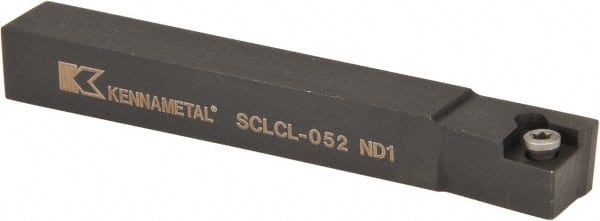 Kennametal - SCLC, Left Hand Cut, 5° Lead Angle, 5/16" Shank Height x 5/16" Shank Width, Neutral Rake Indexable Turning Toolholder - 2-1/2" OAL, CC..21.5. Insert Compatibility, Series Screw-On - Exact Tooling
