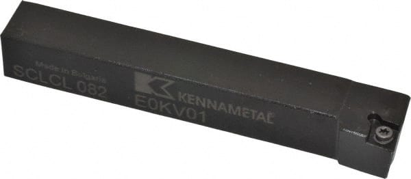 Kennametal - SCLC, Left Hand Cut, 5° Lead Angle, 1/2" Shank Height x 1/2" Shank Width, Neutral Rake Indexable Turning Toolholder - 3-1/2" OAL, CC..21.5. Insert Compatibility, Series Screw-On - Exact Tooling