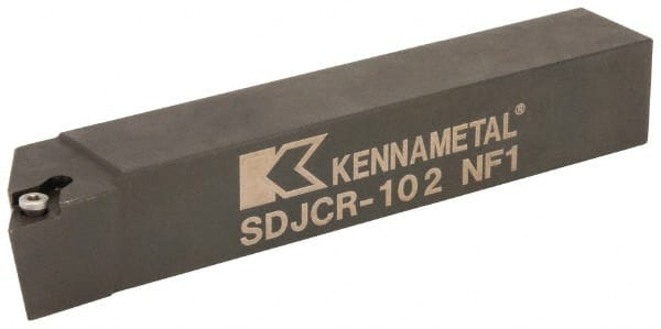 Kennametal - SDJC, Right Hand Cut, 3° Lead Angle, 5/8" Shank Height x 5/8" Shank Width, Neutral Rake Indexable Turning Toolholder - 4" OAL, DC..21.5. Insert Compatibility, Series Screw-On - Exact Tooling