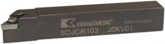 Kennametal - SDJC, Right Hand Cut, 3° Lead Angle, 5/8" Shank Height x 5/8" Shank Width, Neutral Rake Indexable Turning Toolholder - 4" OAL, DC..32.5. Insert Compatibility, Series Screw-On - Exact Tooling