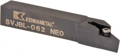 Kennametal - SVJB, Left Hand Cut, 3° Lead Angle, 3/8" Shank Height x 3/8" Shank Width, Neutral Rake Indexable Turning Toolholder - 2-1/2" OAL, VB..22. Insert Compatibility, Series Screw-On - Exact Tooling