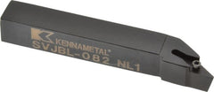 Kennametal - SVJB, Left Hand Cut, 3° Lead Angle, 1/2" Shank Height x 1/2" Shank Width, Neutral Rake Indexable Turning Toolholder - 3-1/2" OAL, VB..22. Insert Compatibility, Series Screw-On - Exact Tooling