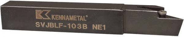 Kennametal - SVJB, Left Hand Cut, 3° Lead Angle, 5/8" Shank Height x 5/8" Shank Width, Neutral Rake Indexable Turning Toolholder - 4-1/2" OAL, VB..33. Insert Compatibility, Series Screw-On - Exact Tooling