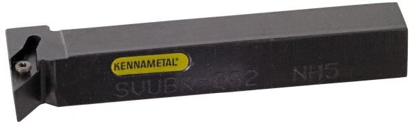 Kennametal - SVUB, Left Hand Cut, 3° Lead Angle, 5/8" Shank Height x 5/8" Shank Width, Neutral Rake Indexable Turning Toolholder - 4" OAL, VB..22. Insert Compatibility, Series Screw-On - Exact Tooling