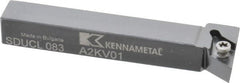 Kennametal - SDUC, Left Hand Cut, 3° Lead Angle, 1/2" Shank Height x 1/2" Shank Width, Neutral Rake Indexable Turning Toolholder - 3-1/2" OAL, DC..32.5. Insert Compatibility, Series Screw-On - Exact Tooling