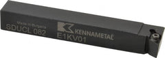 Kennametal - SDUC, Left Hand Cut, 3° Lead Angle, 1/2" Shank Height x 1/2" Shank Width, Neutral Rake Indexable Turning Toolholder - 3-1/2" OAL, DC..21.5. Insert Compatibility, Series Screw-On - Exact Tooling