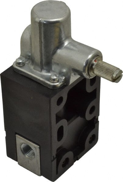 ARO/Ingersoll-Rand - 0.195 CV Rate & 7.5 CFM 3 Way Air Valve - Clockwise & Counterclockwise, Spring Return, 150 Max psi - Exact Tooling