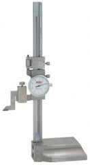 Value Collection - 300mm Stainless Steel Dial Height Gage - 0.02mm Graduation, Dial Display - Exact Tooling