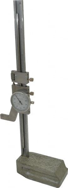 Value Collection - 8" Stainless Steel Dial Height Gage - 0.001" Graduation, Dial Display - Exact Tooling