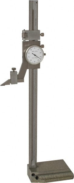 Value Collection - 12" Stainless Steel Dial Height Gage - 0.001" Graduation, Dial Display - Exact Tooling