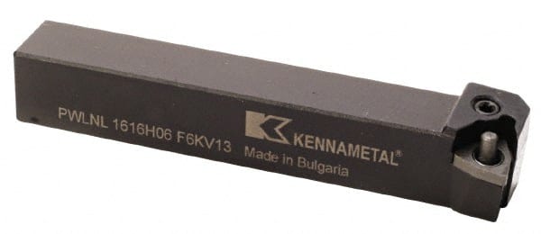 Kennametal - PWLN, Left Hand Cut, 5° Lead Angle, 20mm Shank Height x 20mm Shank Width, Negative Rake Indexable Turning Toolholder - 125mm OAL, WN..0604.. Insert Compatibility, Series Kenlever - Exact Tooling