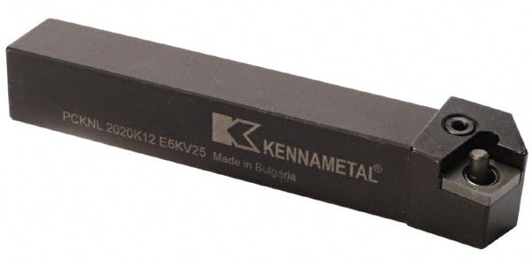 Kennametal - PCKN, Left Hand Cut, 15° Lead Angle, 25mm Shank Height x 25mm Shank Width, Negative Rake Indexable Turning Toolholder - 150mm OAL, CN..1204.. Insert Compatibility, Series Kenlever - Exact Tooling