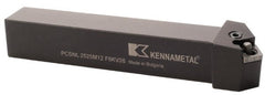 Kennametal - PCSN, Right Hand Cut, 45° Lead Angle, 25mm Shank Height x 25mm Shank Width, Negative Rake Indexable Turning Toolholder - 150mm OAL, CN..1204.. Insert Compatibility, Series Kenlever - Exact Tooling