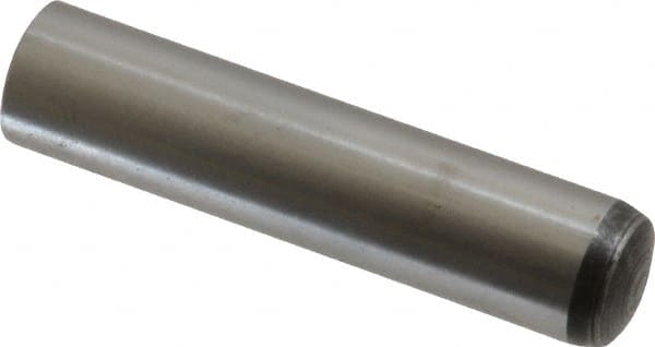 Value Collection - 10mm Diam x 45mm Pin Length Alloy Steel Standard Dowel Pin - C 58-62 Hardness, 37,100 Lb Breaking Strength, 1 Rounded End - Exact Tooling