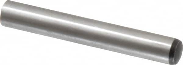 Value Collection - 10mm Diam x 70mm Pin Length Alloy Steel Standard Dowel Pin - C 58-62 Hardness, 37,100 Lb Breaking Strength, 1 Rounded End - Exact Tooling