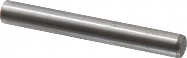 Value Collection - 10mm Diam x 80mm Pin Length Alloy Steel Standard Dowel Pin - C 58-62 Hardness, 37,100 Lb Breaking Strength, 1 Rounded End - Exact Tooling