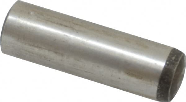 Value Collection - 12mm Diam x 40mm Pin Length Alloy Steel Standard Dowel Pin - C 58-62 Hardness, 53,400 Lb Breaking Strength, 1 Rounded End - Exact Tooling
