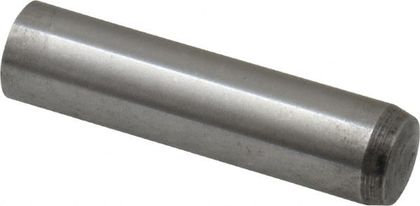 Value Collection - 12mm Diam x 50mm Pin Length Alloy Steel Standard Dowel Pin - C 58-62 Hardness, 53,400 Lb Breaking Strength, 1 Rounded End - Exact Tooling
