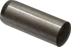 Value Collection - 16mm Diam x 45mm Pin Length Alloy Steel Standard Dowel Pin - C 58-62 Hardness, 94,900 Lb Breaking Strength, 1 Rounded End - Exact Tooling