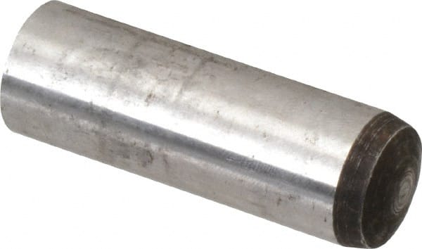 Value Collection - 16mm Diam x 50mm Pin Length Alloy Steel Standard Dowel Pin - C 58-62 Hardness, 94,900 Lb Breaking Strength, 1 Rounded End - Exact Tooling