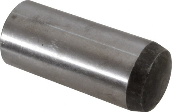 Value Collection - 20mm Diam x 50mm Pin Length Alloy Steel Standard Dowel Pin - C 58-62 Hardness, 148,000 Lb Breaking Strength, 1 Rounded End - Exact Tooling
