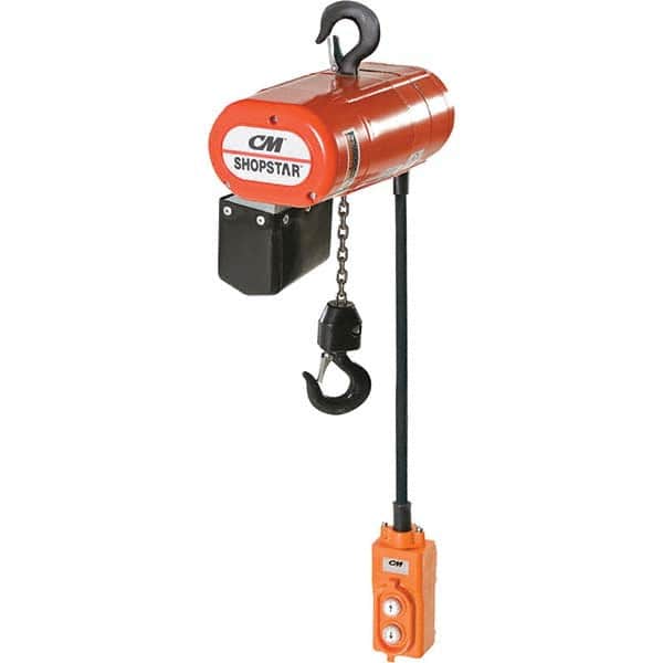 CM - 1,000 Lb Capacity 12 FPM Lift Speed 460V Electric Chain Hoist - Exact Tooling