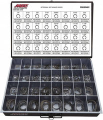 Value Collection - 640 Piece, 1/4 to 2-1/8", SpRing Assortment Steel, Snap Internal Retaining Ring Assortment - Includes Compartmented Case - Exact Tooling