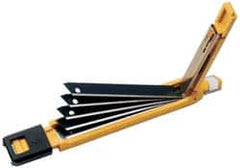 Olfa - Snap Utility Knife - 3/16" Blade, Yellow & Black Plastic/Stainless Steel Handle, 5 Blades Included - Exact Tooling