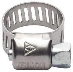 IDEAL TRIDON - SAE Size 188, 2-1/16 to 12-1/4" Diam, Stainless Steel Worm Drive Clamp - 1/2" Wide, Material Grade 201/305, Series 620 - Exact Tooling