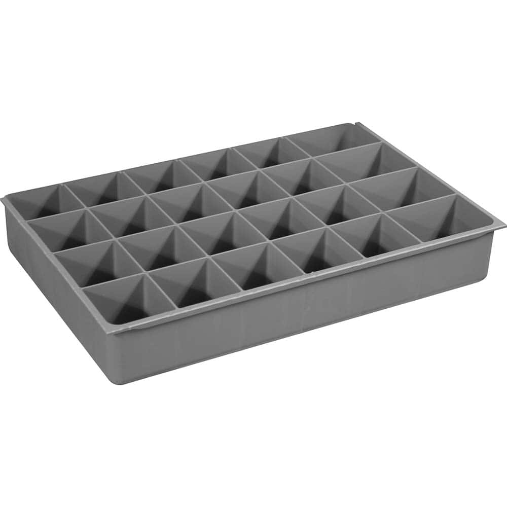 Durham - Small Parts Boxes & Organizers; Type: Compartment Box ; Width (Inch): 11-15/16 ; Depth (Inch): 18-1/16 ; Height (Inch): 2.96875 ; Number of Compartments: 24 - Exact Tooling