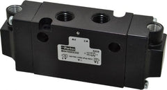 Parker - 1/4", 4-Way Body Ported Stacking Solenoid Valve - 1.4 CV Rate, 1.89" High x 4.7" Long - Exact Tooling
